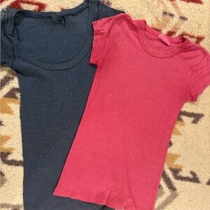 Michael Stars Pink and Blue Short Sleeve Tees Bundle